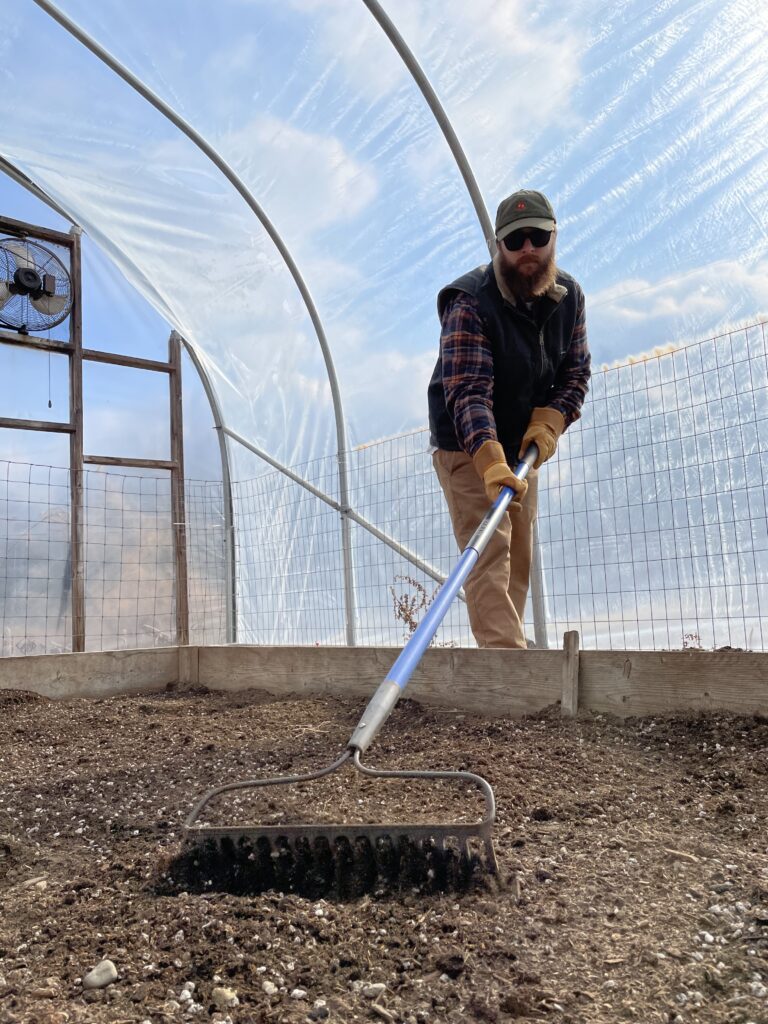 Devin in the Greenhouse